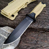 Custom tactical knife with scabbard and clip