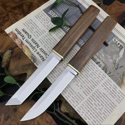 Self-defense double straight knife