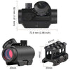 T-1 STYLE 22MM RED DOT W/1" RISER MOUNT (PICATINNY)