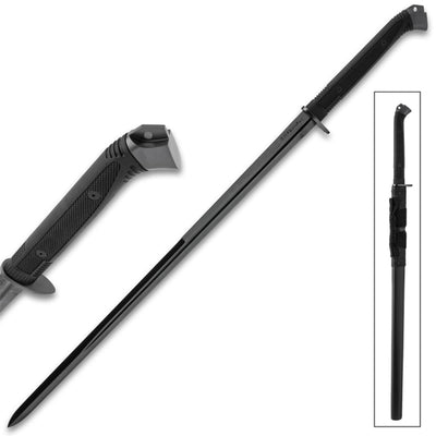 HONSHU BOSHIN MIDNIGHT FORGE DOUBLE-EDGED KATANA AND SCABBARD