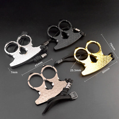 Metal knuckle duster two finger fist ring protective gear