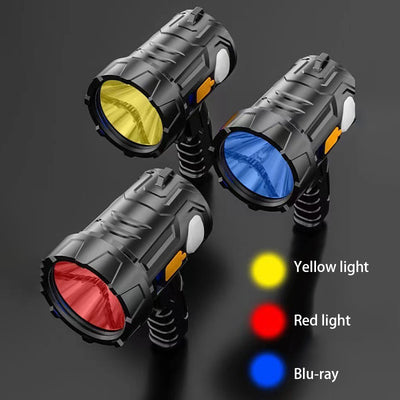 LED strong light handheld flashlight solar searchlight