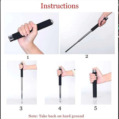 SELF-DEFENSE THREE-SECTION RETRACTABLE STICK