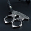 Metal knuckle duster two finger fist ring protective gear