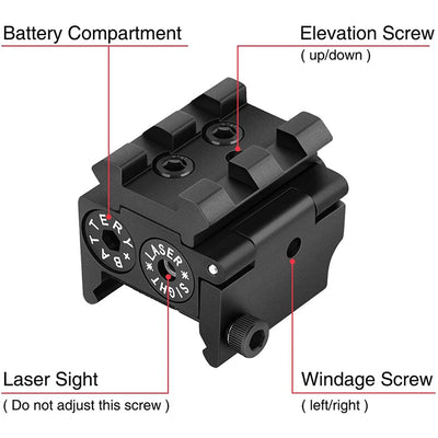 650nm Red/Green Dot Laser Sight Dual 20mm Rail Bracket