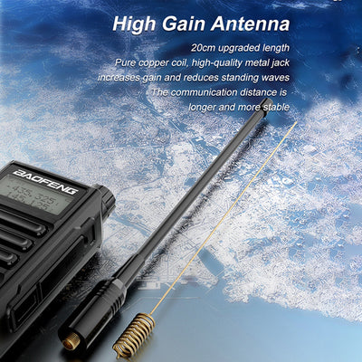 V-16R Walkie Talkie USB-C 10W Tactical Antenna Headset Two Way Radio