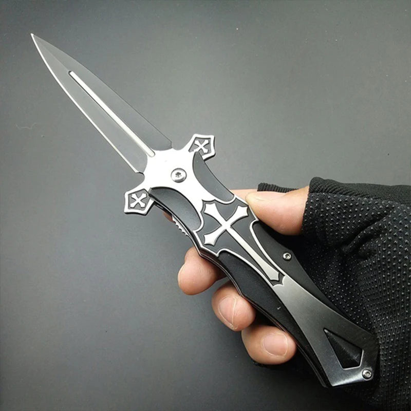 SPRING KNIFE CROSS DAGGER