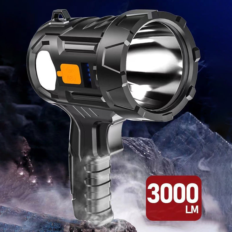 LED strong light handheld flashlight solar searchlight