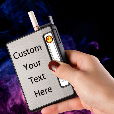 Automatic Cigarette Case with Electronic Lighter