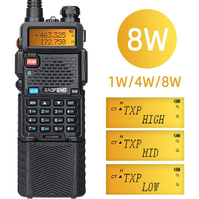 UV-5R Radio 8W Ham Radio Handheld Long Range Two-Way Walkie Talkies