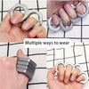 Hexagonal stonewashed stainless steel folding knuckles