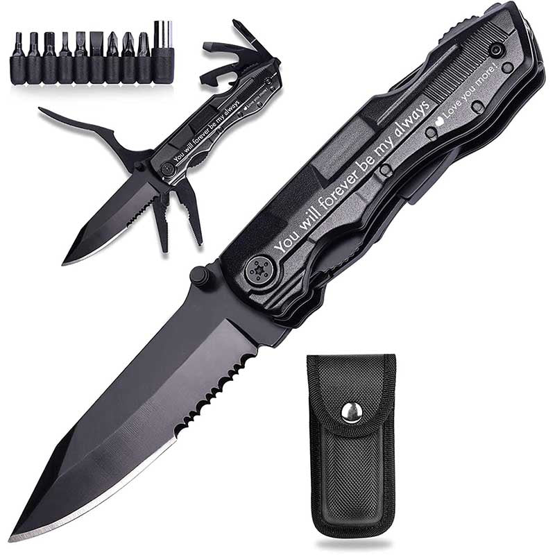 Engraved Pocket Folding Knife Outdoor Tactical Blade