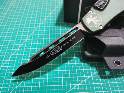 Micro Technology Green Handle OTF Knife