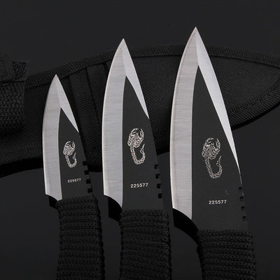 3Pcs Knife Set Wild Straight Knife Camping Outdoor Knife Camping Self-defense Survival