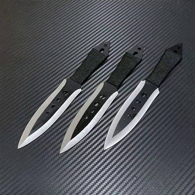 Full-Tang Stainless-Steel Throwing Knife Set with Nylon Sheath 6 Pcs