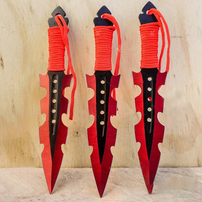 3PC 7.5" NINJA COMBAT Throwing Knife Set with Sheath