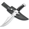 Sheathed fixed hunting knife