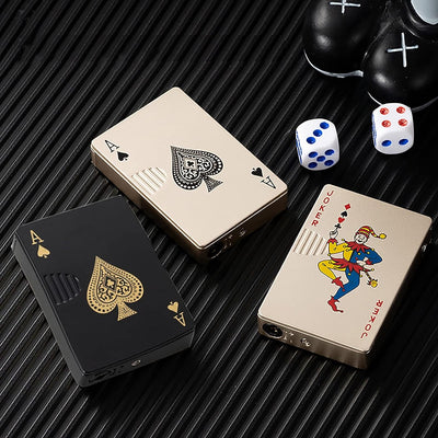 Jet Torch Lighter Windproof Playing Cards Cool Design