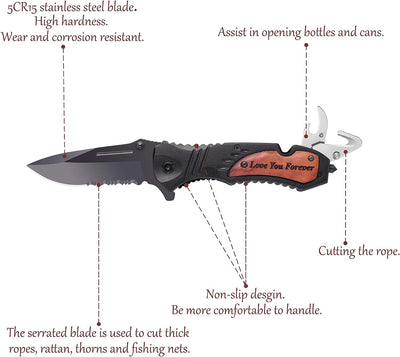 Engraved Pocket Knife-Personalized Knife for Men