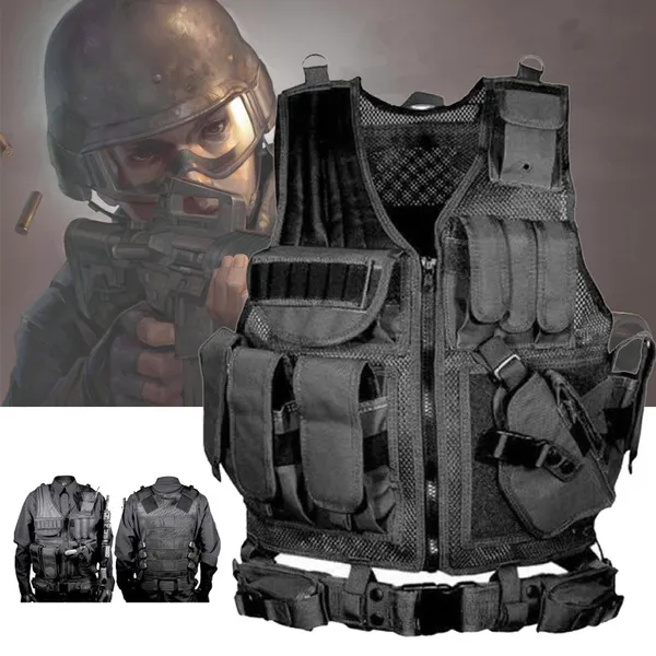 Outdoor adventure multi-pocket hunting detachable tactical vest