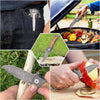 Engraved Outdoor Tactical Pocket Folding Knife Wooden Handle