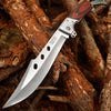 Personalized folding mahogany handle survival knife