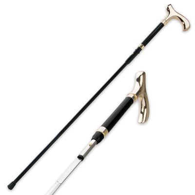 BLACK AND GOLD GENT SWORD CANE