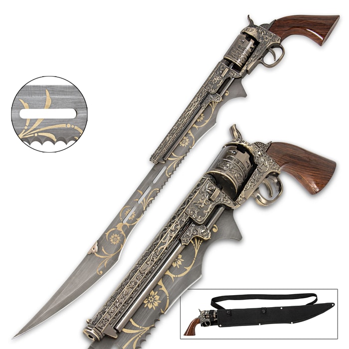 OTHERWORLD STEAMPUNK GUN BLADE SWORD