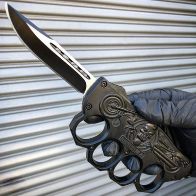 Biker Knuckle OTF Knife Personalized Pocket Knife