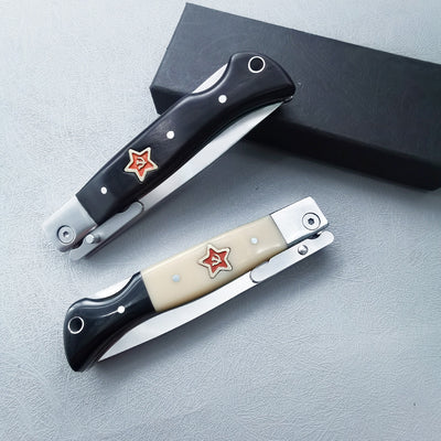Foreign trade Russian Federation outdoor self-defense knife folding wooden handle travel car mini fruit knife