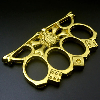 Wolf Head Knuckle Duster Four Finger Defense Tool