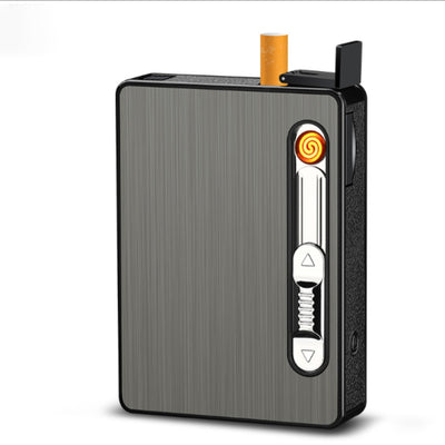 Automatic Cigarette Case with Electronic Lighter