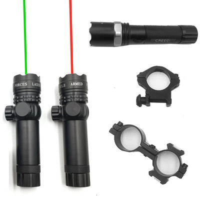 Bow and arrow sight laser aiming flashlight