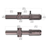 S6 1-6X24 30mm Red And Green Luminous Rifle Scope