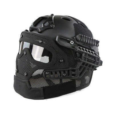 Tactical helmet visor (FAST helmet + full wire visor)