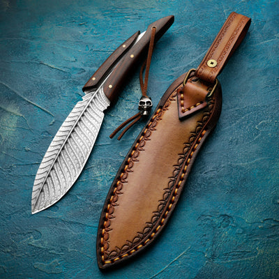 Beautiful feather knife