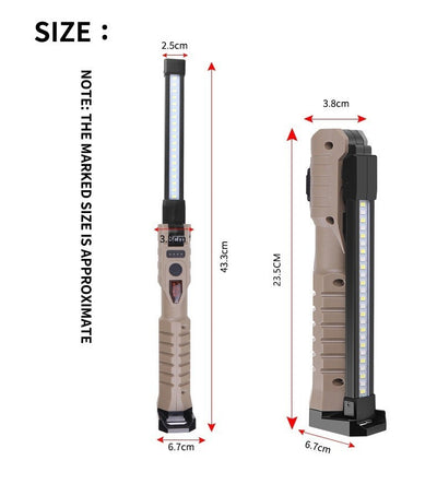 Portable double-sided COB folding work light