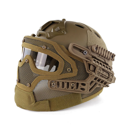 Tactical helmet visor (FAST helmet + full wire visor)