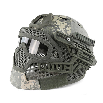 Tactical helmet visor (FAST helmet + full wire visor)