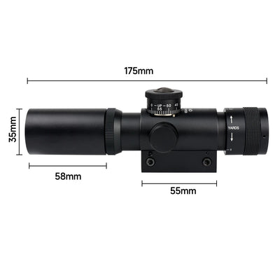 4x21 AO optical sight with 11/20mm rail