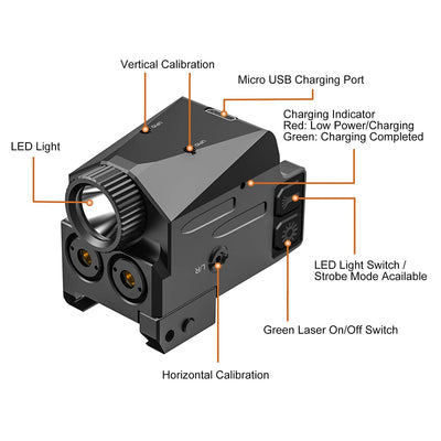 Red and Green Laser Torch Laser Sight