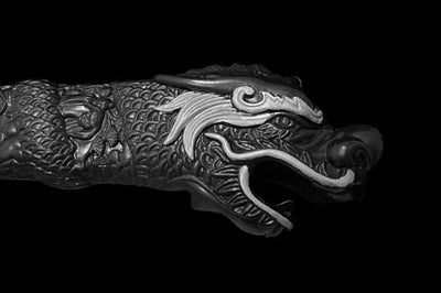 Handmade Black Scabbard Chinese Sword Dragon Soul
