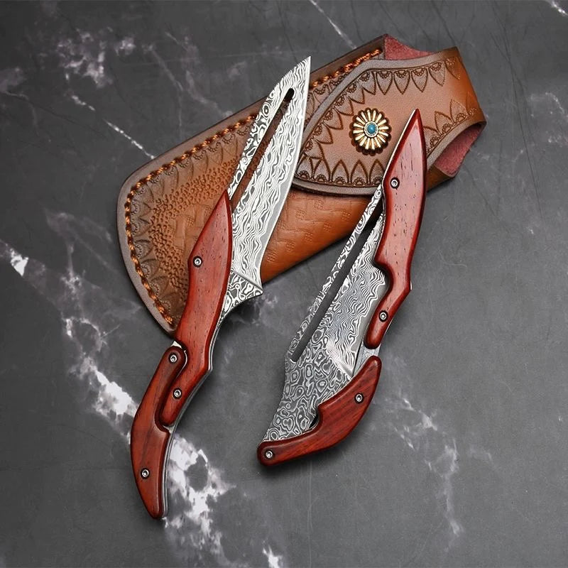 Damascus Mechanical Knife