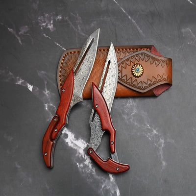 Damascus Mechanical Knife