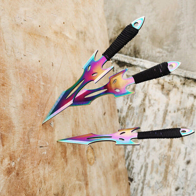 Throwing Knifes Rainbow SWORD Throwing Knives Set