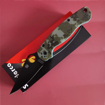 Black Steel Iconic Camouflage Knife