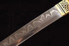 Damascus steel full tang katana samurai portrait