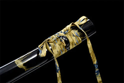 Handmade spring steel full tang katana gold pattern