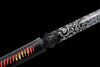 Spring Steel Full Tang Samurai Sword with Red Scabbard