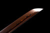 Damascus steel full tang katana red pattern